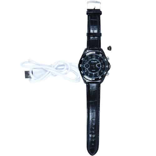 HD Hidden Watch Camera with Built-In DVR, Black Case and Black Band - Image 3