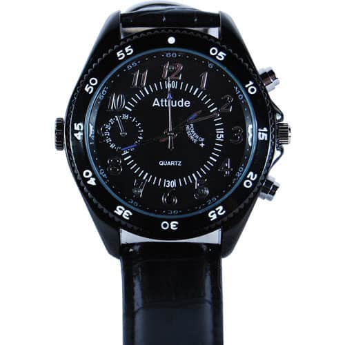 HD Hidden Watch Camera with Built-In DVR, Black Case and Black Band - Image 5