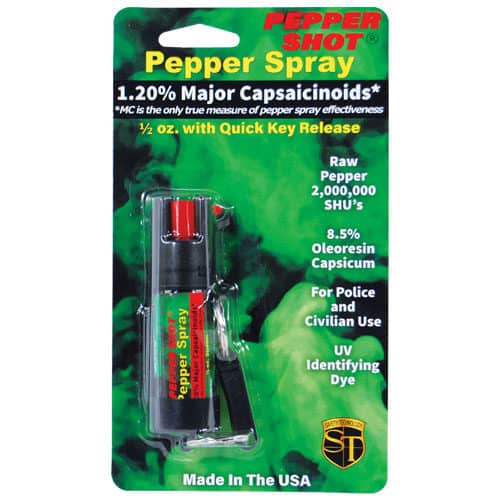 Pepper Shot 1.2% MC  1/2 oz  Pepper Spray Belt Clip and Quick Release Key Chain - Image 3