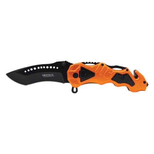 Tactical Folding Spring Assisted Knife Rescue Orange Color - Image 5