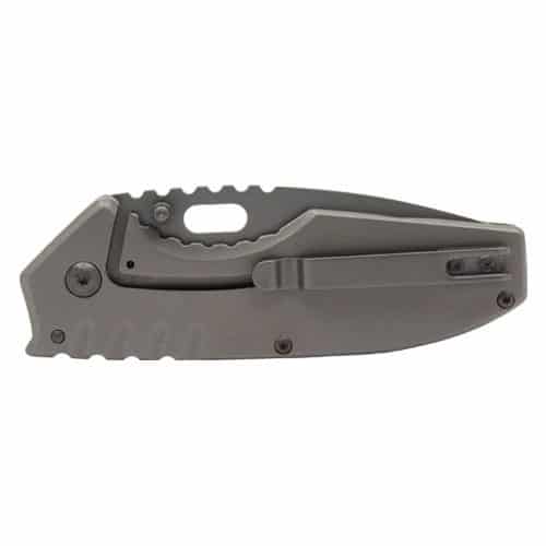 Titanium Finish Folding Pocket Knife Thumb Open Spring Assisted Gray - Image 3