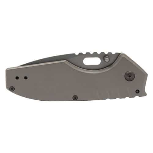 Titanium Finish Folding Pocket Knife Thumb Open Spring Assisted Gray - Image 4