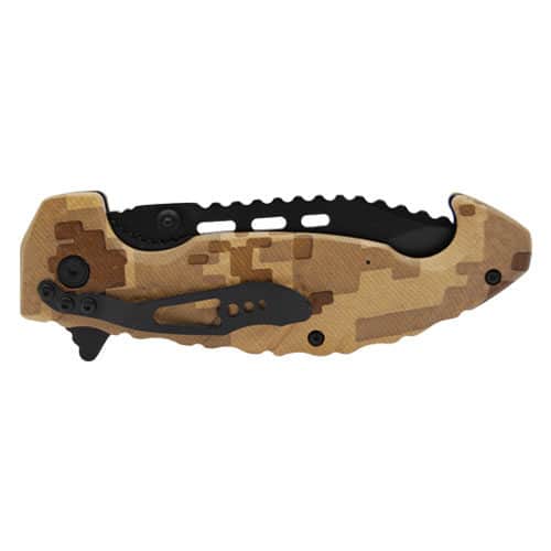 Folding Knife Spring Assisted Brown Digital Camo - Image 4