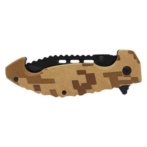 Folding Knife Spring Assisted Brown Digital Camo - Image 3