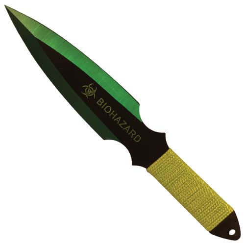 Throwing Knife 2 Piece Green BioHazard - Image 4