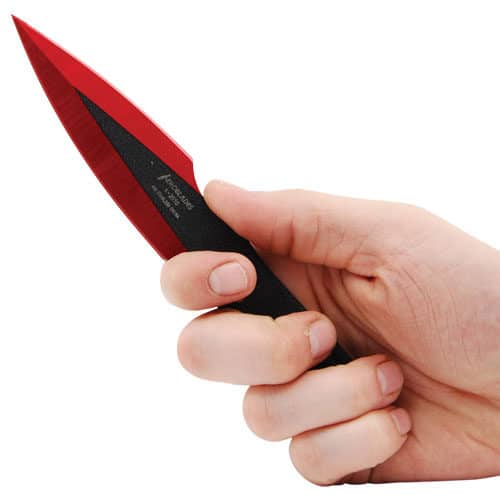 Throwing Knives 4 Piece Assorted Colors - Blue, Red, Gold, Green