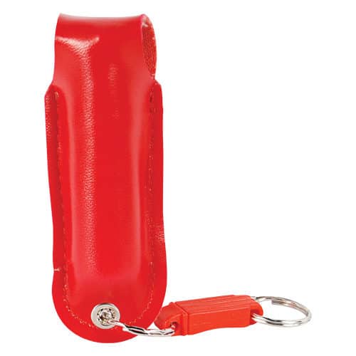 Pepper Shot 1.2% MC 1/2 oz Rhinestone Leatherette Holster Quick Release Keychain - Image 2